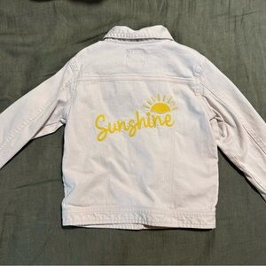 Kids 'Sunshine' Light Pink Denim Jacket
